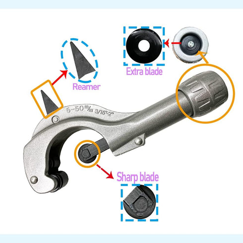 Tubing and Pipe Cutter, 3/16 to 2 Inch, Extra Blade for Thin Stainless Steel Tube and Brass Copper Pipe
