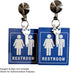 Specialist ID 2 Pack Unisex Restroom Pass Keychain - Durable Bathroom Tag with Key Chain Ring
