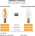 C7 LED Night Light Bulb, Classical Edison Style E12 Candle Base, 0.5 Watt LED Filament, 5 Watts Equivalent, 25 Pack
