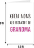 Qiliji New Grandma Card Gift, Funny Pregnancy Announcement Card for Mom New Grandma, First Grandma Mothers Day Card