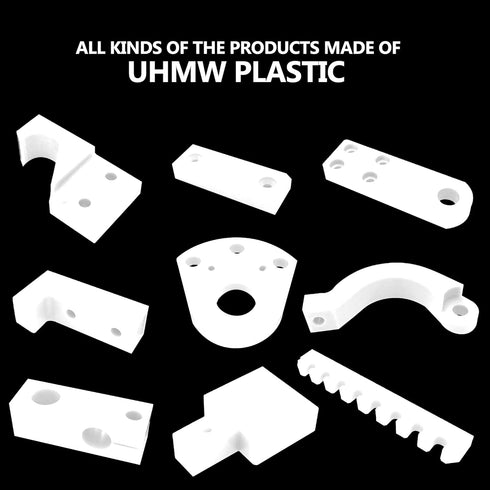 UHMW Tapping Block, Ultra High Molecular Weight Polyethylene Rectangular Solid Plastic Blocks for DIY Projects