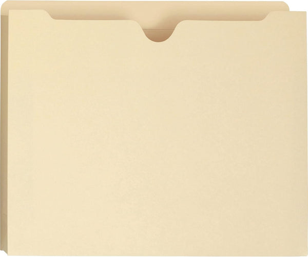 Smead File Jacket, Reinforced Straight-Cut Tab, 1" Expansion, Letter Size, Manila, 50 per Box