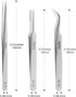 Aiyhsj 3PCS Set, Precision Tweezers Upgraded High-end Stainless Steel of Tweezer for Craft, Electronics, Soldering