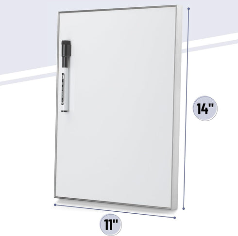 Mr. Pen Dry Erase Board, 14” x 11”, Magnetic White Board with Silver Aluminum Frame and Black Marker