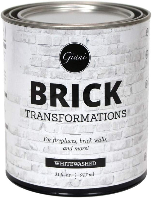 Giani Brick Transformations Whitewash Paint for Brick Walls and Fireplaces