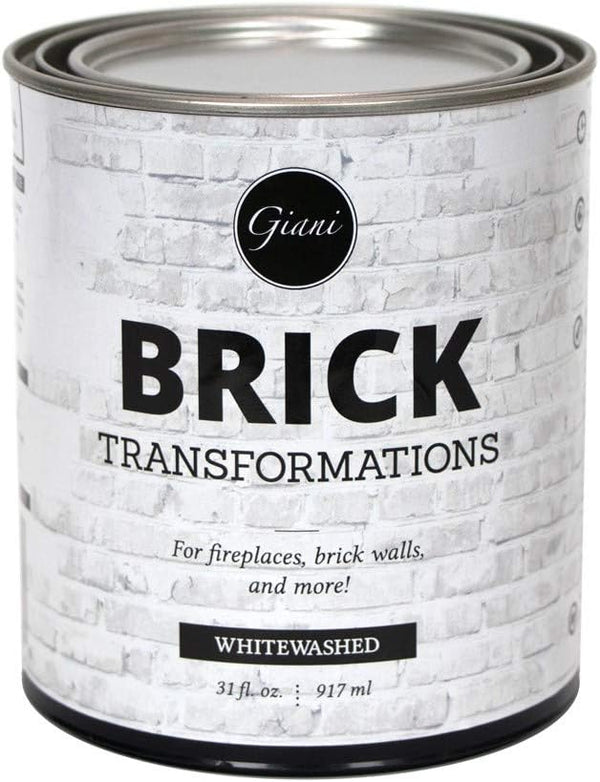 Giani Brick Transformations Whitewash Paint for Brick Walls and Fireplaces