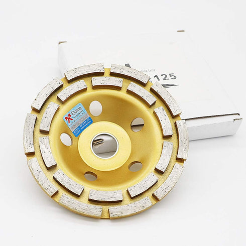 Elome 6 Inch Diamond Grinding Cup Wheel - Premium Grade Double Row Grinder for Concrete, Granite, Stone