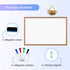 Magnetic Whiteboard for Wall, 24" x 18", Dry Erase Board with Natural Wood Frame for Home, Office, School