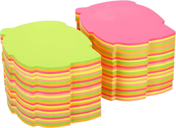 PATIKIL 3.5 x 2.7 Inch Leaf Shape Sticky Notes, 12 Pads, Cute Self-Stick Memo Pads, 100 Sheets/Pad