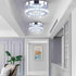 Modern Mini Led Chandelier Semi Flush Mount Crystal Lighting Ceiling Crystal Lamp for Bedrooms Dinning Rooms