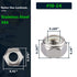#10-24 inch Nylon Insert Hex Lock Nuts (50 Pack), 304 Stainless Steel (18-8), Corrosion-Resistant Hex Lock Nuts with
