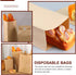 18x11x32cm 100pcs Set Brown Paper Bread Bags Kraft Snack and Sandwich Bags Oil-resistant Paper Grocery Storage