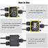 Junction Box Outdoor Waterproof Electrical Box, 3 Way Plug Line Plastic External Box for Landscape Lighting