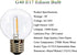 G40 Globe Replacement Bulbs C9/E17 Intermediate Base - 1W G40 Shatterproof LED Filament Warm White (15 Pack)