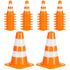TAHULIK 70Pcs Mini Traffic Cones, 1" Orange Miniature Traffic Signs, Tiny Roadblock Construction