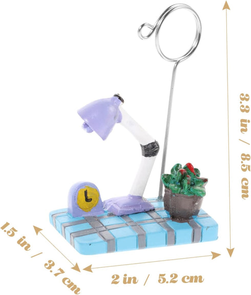 Microlandschaft Memo Clip Photo Holder Stand Unique Table Lamp for Notes and Messages Decoration for Home Office