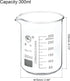 PATIKIL 300ml Low Form Glass Beaker, 3.3 Borosilicate Glass Graduated Printed Scale Measuring Cups with Spout for Kitchen Lab Liquids Transit Boiling by PATIKIL