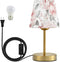 ALAZA Table Lamp for Bedroom Nightstand Pink Peonies Rose Flower Bedside Lamp