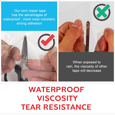 Maveek 2 Rolls Clear Caulk Tape, Heavy Duty PVC Sealant Strip 4 Inches x 5 Feet for Bath Tub, Shower, Kitchen Repair