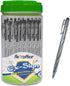 Ballpoint Pens, Black Ink, 0.5mm Fine Point, 50 Count Pack, Quick Smooth Writing for School, Office Supplies