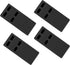 Thin Door Stop Rubber Wedge - Flexible Non-Scratching Door Holder for Bottom of Door, Smart Stackable Design - Black