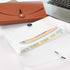 Oak-Pine 13 Pocket Accordion File Organizer, Plastic Check Bill Expanding Document Folder (White Translucent)