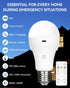 WirelessGlow Rechargeable Light Bulbs with Remote, 3 Color Temperatures, Dimmable Battery Operated, A19, 2 Pack