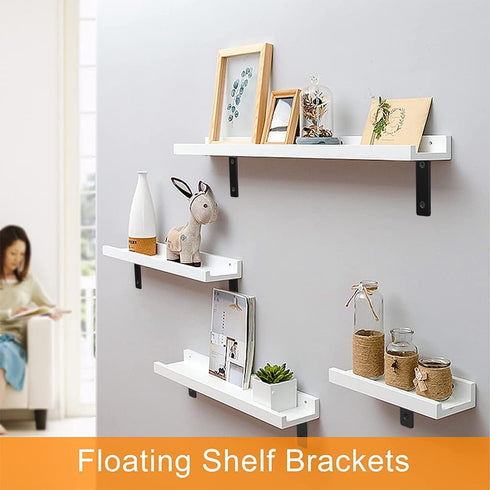 8 Pack 5" 3" LuckIn Shelf Bracket, x L Brackets for Shelves, Heavy Duty Stainless Steel Angle Bracket Corner Brace