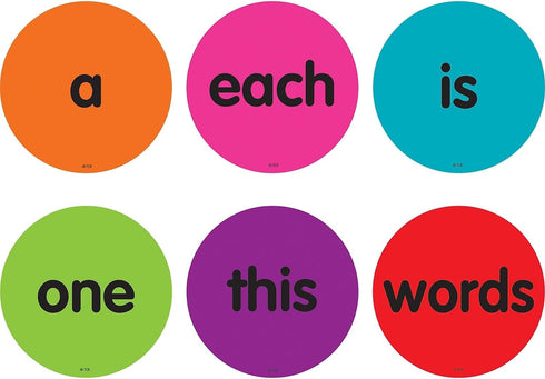Teacher Created Resources Spot On Carpet Markers: Sight Words 1–50, 4" TCR77499