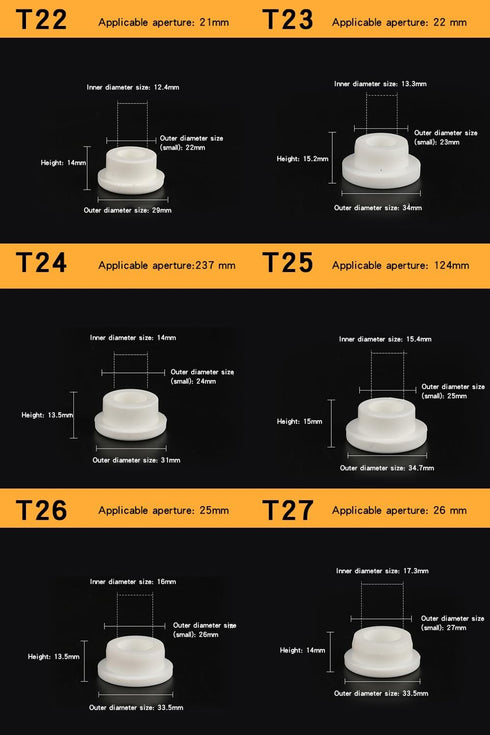 20 Pcs Silicone Stoppers, 23mm Round Hole Plugs, White Silicone Plugs, Insert End Caps for Bottle Jar Furniture