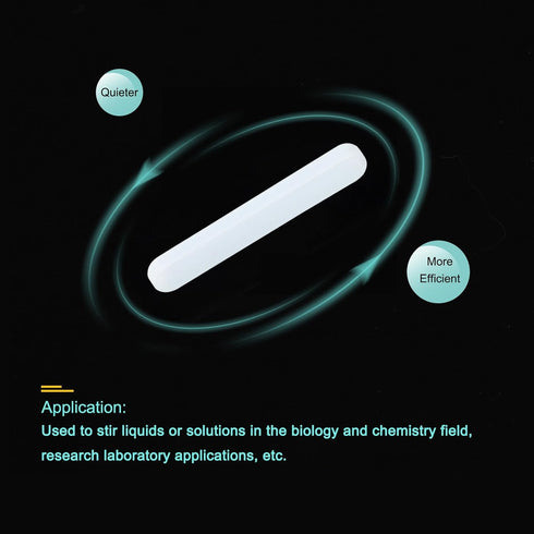 MECCANIXITY Magnetic Stirrer Mixer Stir Bar Rod, 40mm/1.57" Cylinder Shape PTFE Coating Magnet for Laboratory (8Pcs)