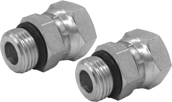 (2-PACK) 6900-06-06-O Hydraulic Adapter Fitting 3/8" Male O-Ring Boss × 3/8" NPSM Female Pipe Swivel