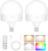 Yochoice 2-Pack E12 Rechargeable Battery Operated Light Bulb with Remote, Dimmable LED Bulb