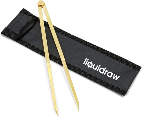 Set 6 Set 8" Liquidraw Marine Navigation of | Universal Nautical Protractor Squares with Solid Brass Divider, Pencil