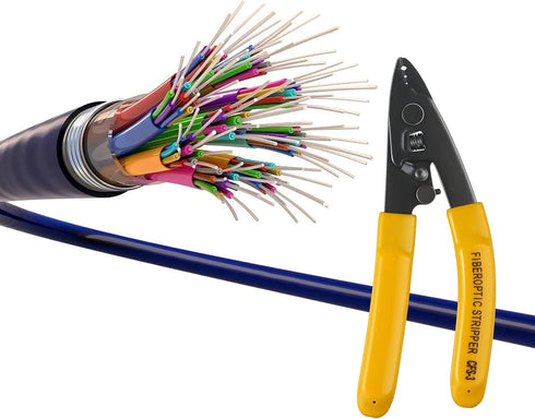 3PC CFS-3 Fiber Optic Stripper, 3 Port Hole Stripping Tool with Hex Key Adjustable Handle for Coating Stripping