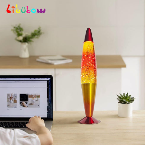 16 Inch 2 Bulbs, Sunset Rainbow Glitter Lamp with Lamp Sunrise Lamp, Night Light Mood Lighting for Adults, Home Room