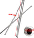 4 PCS Hollow Threaded Tube Stainless Steel 6 Inch Capillary Tube, Inner Threaded Rods, Metal Straight Pipe Fittings