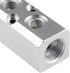 4 Way Pneumatic Manifold Air Distribution Block, G1/2 Supply Port, G1/4-Inch Output Port, Aluminum Alloy