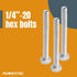 POWERTEC 71070 T Track Knob Kit, 12 Piece Set with 5 Star Knob, 1/4-20 Threaded Bolts, Washers, T Track Accessories