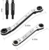 WADEO HVAC Service Wrench Set: 4 Sizes, Hex Bit Adapter for Air Conditioning and Refrigeration Repair