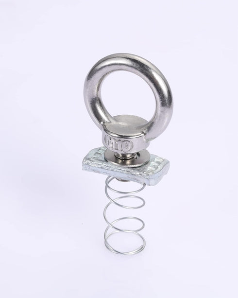 Strut Channel Nut and Eye Bolt Set - Heavy Duty Stainless Steel Eye Bolts M8, M10, Pack of 8
