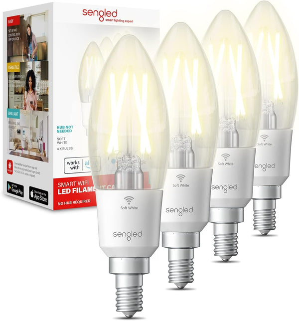 Sengled Smart Light Bulbs, Smart Candelabra LED Bulb, Dimmable Chandelier Light Bulbs, 5W