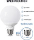 8 Pack Daylight LED Globe Light Bulbs for Bathroom, 120V 60 Watt Eqv., E26 Medium Base, Non-Dimmable Vanity Light Bulbs Round, 5000K Bright G25 LED Bulb Over Mirror by Pazetiv
