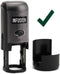 Infusion Checkmark Round Self-Inking Stock Rubber Stamp - 3/4'' Diameter, Green Ink