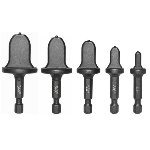 HVAC Copper Tube Flaring Tool Set, 5PC Drill Bit Set for Air Conditioner Repairing, Includes 3/4 to 1/4 Sizes