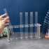 OLYCRAFT Clear Acrylic Test Tube Rack, 6 Sockets Display Stand for Chemistry Laboratory, 9.5x2x3.6 Inch