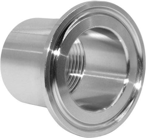 Beduan 1.5" Tri Clamp to 1" NPT Female Stainless Steel Sanitary Fitting Home Brew Connector