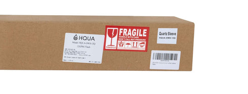 HQUA-OWS-12Q Quartz Sleeve for OWS 12GPM Water Purifier, Includes 4 O-Rings