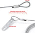 Garage Door Safety Cable for Extension Springs, Galvanized Carbon Steel 8.5ft x 1/8" 7x7 Strands - 1 Pair