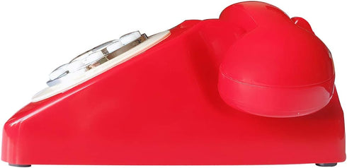 TelPal Corded Retro Phone, Red 80's Classic Telephone, Landline/Wired Antique Phone for Home, Office, Hotel